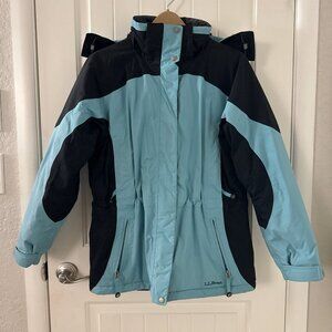Vintage LL Bean 0 PH15 Light Blue Parka Ski Outdoors PRIMALOFT Jacket Coat M